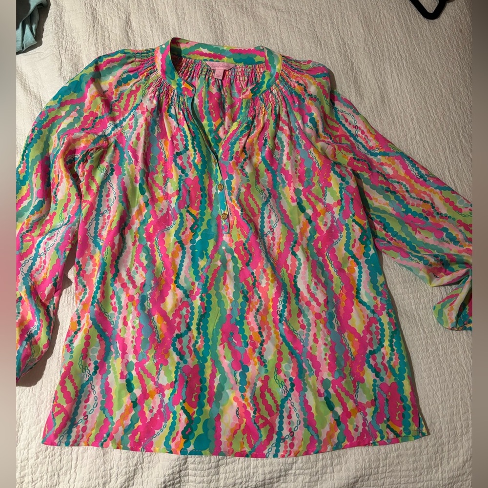 Lilly Pulitzer Elsa Top - Dripping in Jewels